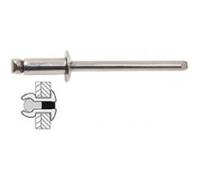 Techman Rivets inox/inox tête plate Ø 4,8 x 14 mm – Pack de 25