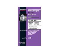 Techman - 50 rivets étanches alu/acier (tête plate) Ø 4,8 x 12 mm