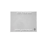 Techmay Pochette porte-documents adhésive Transparente - Format C6 - 162 x 120 mm - Boîte de 1000