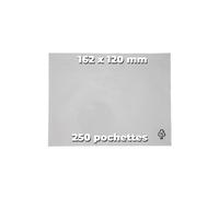 Techmay Pochette porte-documents adhésive Transparente - Format C6 - 162 x 120 mm - Boîte de 250