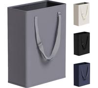 TECHMILLY Slanke Panier à linge à longue poignée, 61 cm panier à linge étroit, 45 L petite boîte de rangement pour chambre, armoire, salle de bain - gris