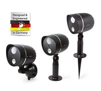 Technaxx Caméra de Surveillance Extérieure Landscape Security Fabrication Imperméable Équipée d'Éclairage LED et de Capteur Infrarouge Passif TX-106 (Noir)