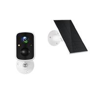 Technaxx Caméra extérieure IP avec Panneau Solaire TX-244, capteur de détection de Mouvement PIR, Batterie Rechargeable intégrée, WiFi - Caméra de sécurité avec IP65, Vision Nocturne, FullHD