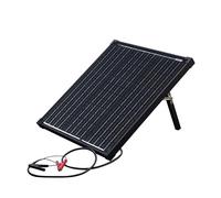 Technaxx Panneau Solaire Portable 50W Monocristallin Kit Chargeur Solaire avec Régulateur LCD 18V 2,78A 2 Ports USB Panneau Solaire pour Camping Camping Car Batterie 12V AGM Gel LiFePO4 - TX-214