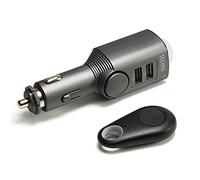 Technaxx TX-100 Alarme Voiture avec Capteur PIR - Sirène 110 dB, Batterie 6 Jours, 12-24 V, 2 Ports USB, Télécommande & LED - Sécurité Anti-Vol pour Voiture, Camping-Car, Maison & Tente