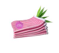 Tech'N'Fast Chiffon Bambou - Essuyage vitre sans Trace, INOX, chromes, miroirs - Lot de 5 Microfibres - Dimensions 48x36cm - Couleurs : Vert-Bleu-Rose (Rose)