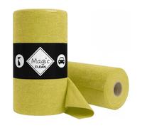 Tech'N'Fast Chiffons Microfibres de Nettoyage en Rouleau - Chiffon Microfibre Réutilisable, Déchirable et sans Peluche pour Nettoyage Multi-Usages - Rouleau de 75 Chiffons Microfibre 30x30cm - Jaune
