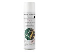 Tech'N'Fast Peinture de traçage de lignes de parkings, terrains de sport et marquage de sécurité - bombe de peinture aérosol noir 500ml
