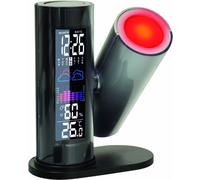 techno line réveil à Projection WT 514 avec prévisions météorologiques, Noir, 116 x 65 x 142 mm