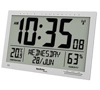 Techno Line WS 8013 radiopiloté(e) Horloge Murale 369 mm x 270 mm x 24 mm Argent Grand écran