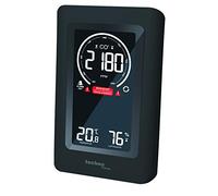 Technoline Compteur de CO2 WL1030 - Indicateur CO2 - Feux CO2 avec recommandations de Ventilation Graphiques - NDIR 1 cm Noir