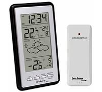 Technoline Smart Effects WS 9130 Réveil radio-piloté/station météo Capteur extérieur, argenté