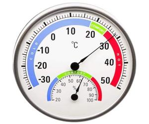 Technoline Thermomètre analogique WA3050 - Thermohygromètre rond avec indicateur de confort - Affichage analogique de l'humidité de l'air - 4,2 x 1,5 x 20 cm