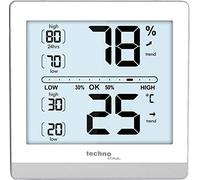Technoline WS 9470 - Station de climatisation intérieure, thermomètre numérique, hygromètre, boîtier Moderne, température et humidité calibrées pour Une précision améliorée