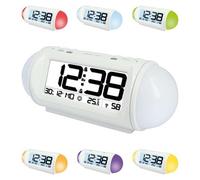 Technoline Réveil radiopiloté WT 499 – 2 réveils – blanc