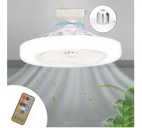 Technologie de ventilation intelligente 3 en 1, télécommande, Base de conversion E27, 85-265v,Blanc