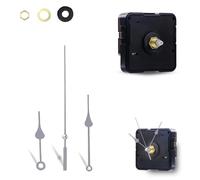 TECHZOCO Mécanisme Mouvement Horloge Quartz Silencieux, Kit de Réparation d'Horloge, Horloge Création 3D, Poignées Horloge, Mouvement de l'Horloge, Aiguille Minutes 95mm, Aiguille Heures 75mm, Argent