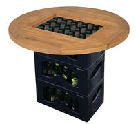 Teck Dessus de Table de Bière 70 cm Plateaux de Table Meuble Camping vidaXL