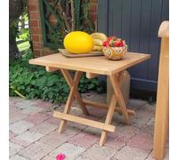 Teck'Attitude Table Basse Pliante carrée en Teck Massif Kento 50 x 50 cm