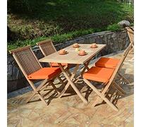 Teck'Attitude Table Pliante rectangulaire en Teck Massif Kensaï 120 x 70 cm