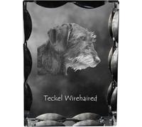 Teckel à poil dur I - cristal avec photo du chien, statuette en verre avec photo, cadre unique avec photo de la marque Art-Dog