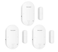 TECKNET Alarme de porte, de fenêtre anti-effraction, capteur de fenêtre bidirectionnel sans fil, alarme 2 en 1 et sonnette, volume à 3 niveaux, capteur de porte pour maison, magasin, bureau et