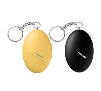 TECKNET Alarme Personnelle [Pack de 2], Alarme à décibels élevés de 140 DB, l'outil Parfait de Self Defense, Petit et Portable，adaptée aux Femmes/Enfants/Personnes âgées(Noir+Jaune)