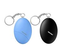 TECKNET Alarme Personnelle [Pack de 2], Alarme à décibels élevés de 140 DB, l'outil Parfait de Self Defense, Petit et Portable，adaptée aux Femmes/Enfants/Personnes âgées(Noir+Bleu)