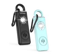 TECKNET Alarme personnelle, Ring Alarm de 130 DB avec Signal LED, Porte-clés de Chargement USB Type-C, Alarmes de Poche pour Enfants, Femmes, Personnes Âgées et Étudiants