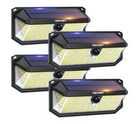 TECKNET Lampe Solaire Extérieur, 495 LED, Éclairage Puissant à 300°, Étanchéité IP66, Lampe Solaire Exterieur Detecteur de Mouvement, Idéale Pour le Jardin, le Garage et la Terrasse