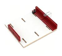 TECKZOON Traîneau coulissant à coupe croisée pour scie circulaire de table, protection de lame de scie et butée réglable, sections transversales à 90°, dégagement zéro pour pièces de petite à moyenne
