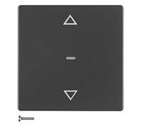 Tecla simple de persianas KNX vía radio quicklink - Pulsador berker.Net de aplicación KNX, para series berker Q.x de hager, antracita