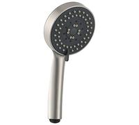 Tecmolog Nickel Brossé Pommeau Douche Economiseur d'Eau Plastique Douchette à Main 5 Jets pour Salle de Bain, BS144NA