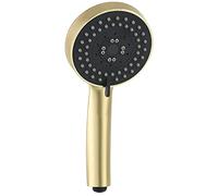 Tecmolog Plastique Haute Pression Douchette Universelle 5 Modes Economiseur d'Eau Pommeau Douche Or Brossé, BS144J2