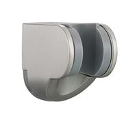 Tecmolog Support de Douche Reglable Mural en Plastique Accroche Pommeau de Douche Nickel Brossé, ST01NA