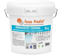 Tecno Prodist RENOVATEC MARGELLE de 5 Kg BLANC Peinture pour rénover les bords de piscines ou pierre de margelle - Antidérapant, Haute résistance et durabilité - Facile à appliquer