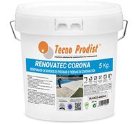 Tecno Prodist RENOVATEC MARGELLE de (5 Kg, Sable blanc) - Peinture pour la rénovation des bords de piscine ou des margelles - Antidérapante, Haute résistance et durabilité - Application facile