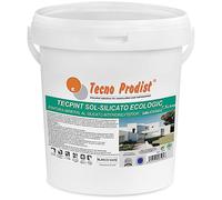 Tecno Prodist TECPINT SOL-SILICATE ECOLOGIC de (7,5 litres) Peinture extérieure et intérieure au silicate minéral à base d'eau, 100% Naturel. Murs et Plafonds, Respirant - Inodore (BLANC)
