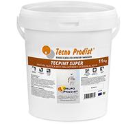 Tecno Prodist TECPINT SUPER de 11 Kg (BLANC) Peinture Murs Extérieurs et Intérieurs à l'eau - Bonne couverture - Lavable - Application facile
