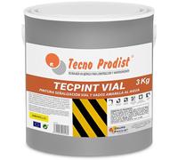 Tecno Prodist TECPINT VIAL by (3 Kg) JAUNE Peinture à l'eau, pour marquage routier, spéciale pour gués, séchage rapide, non toxique