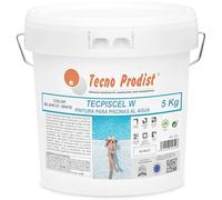 Tecno Prodist TECPISCEL W Peinture pour piscines à l'eau (5 kg BLANC) - Haute résistance et durabilité - Grande couvrance, flexibilité, adhérence - Application facile