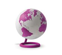 Tecnodidattica Atmosphere Evolve Velvet Agata - Carte du monde au design scandinave avec lampe en couleur, Cartographie Politique en langue anglaise, Diamètre 30 cm et Made in Italy