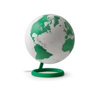Tecnodidattica Atmosphere Evolve Velvet Giada - Carte du monde au design scandinave avec lampe couleur, Cartographie politique en anglais, diamètre 30 cm et fabriqué en Italie