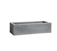 Tecnokit Nicoli Petit Pot rectangulaire Minos Cassetta en résine, 45 x 20 x 12 cm, Convient pour l'intérieur et l'extérieur, jardinière élégante Effet Mat (Cendre)