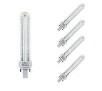 TECNOLUX EURO - Ampoule Led Tube 2U G24 4200K Lumière Neutre 13W 49627 (Pack 5)