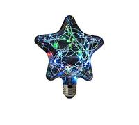 TECNOLUX EURO -LED Ampoules Décoratives RGB Multicolore 220V fil E27 (Star) 4W