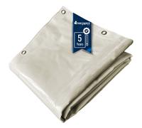 TECPLAST Bâche pour Carport 3x3 m LP506CP Blanc Crème - Garantie 5 ans - Toile PVC étanche pour abri de voiture
