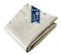 TECPLAST Bâche PVC 2x3 m Blanc Crème - Garantie 5 Ans - LP506MU - Bâche de Protection étanche - Résistance Anti-UV