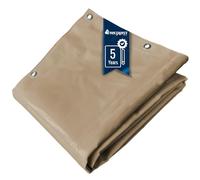 TECPLAST Bâche PVC 3x4 m Beige foncé - Garantie 5 Ans - LP506MU - Bâche de Protection étanche - Résistance Anti-UV