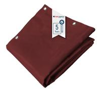 TECPLAST Bâche PVC 4x4 m Rouge Bordeaux - Garantie 5 Ans - LP506MU - Bâche de Protection étanche - Résistance Anti-UV